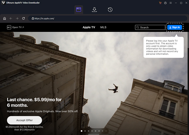 log in apple tv account