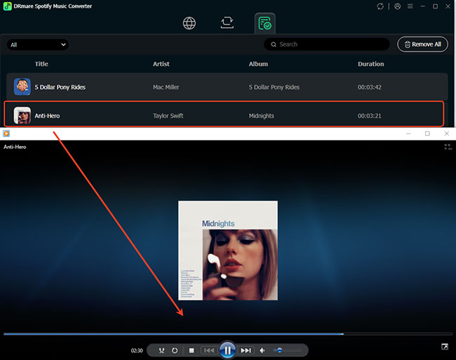 play converted spotify music on wmp