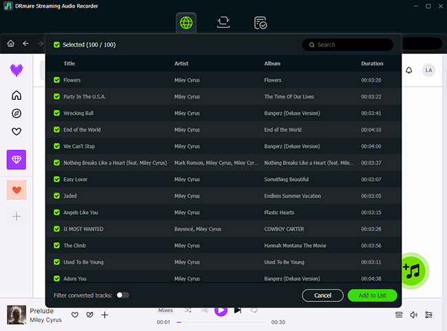 select deezer songs to download