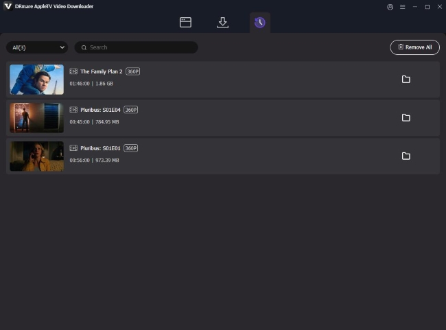 view apple tv downloads